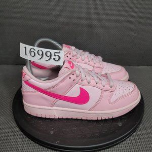 Nike Dunk Low Shoes Womens Sz 5.5 Triple Pink Sneakers Trainers
